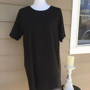 Jade Melody Tam Studded Black Shift Dress XL